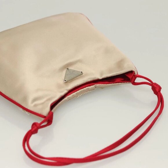 PRADA Hand Bag Satin Beige - Picture 7 of 15